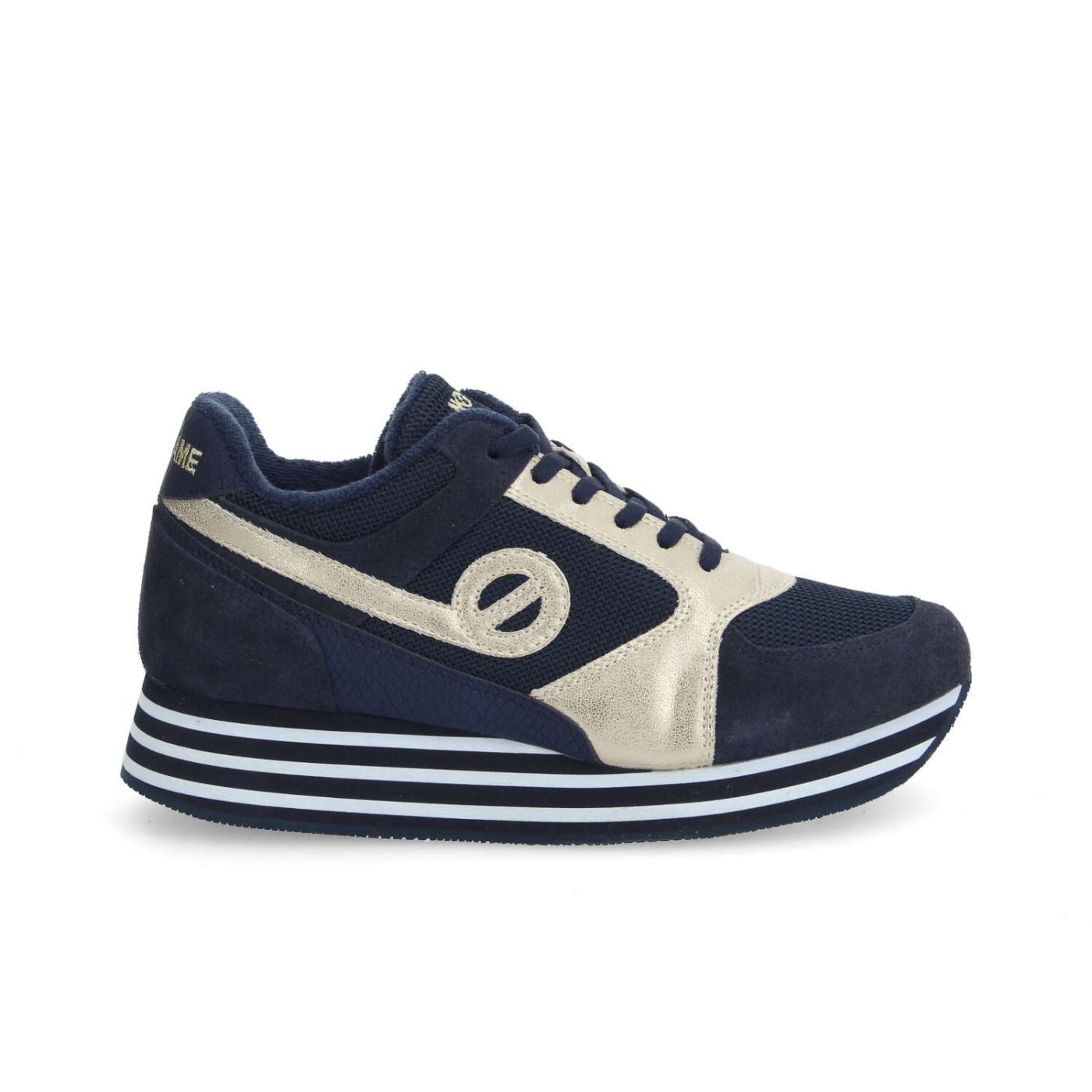 PARKO JOGGER W - KNIT/SUEDE/GLOW - BLEU MARINE/OR